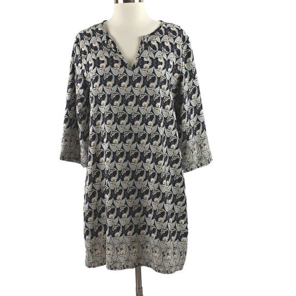 Mia + Tess Women's Spring Floral Leaf Print Dress Size Medium - Picture 1 of 12
